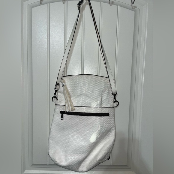 Patricia Nash Twisted Woven Collection Luzille Backpack Shoulder White - Picture 7 of 16